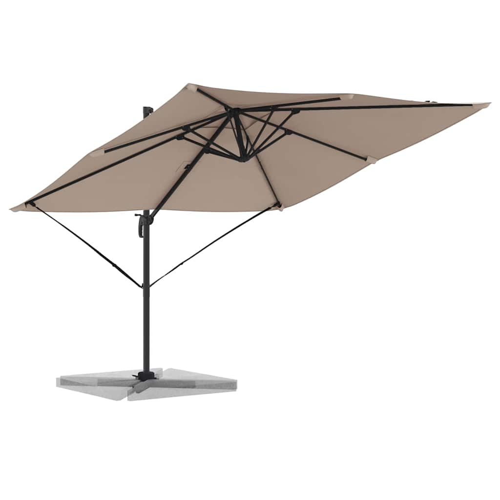 Roma Parasol Taupe 286 x 284 x 265 cm Aluminium and Polyester