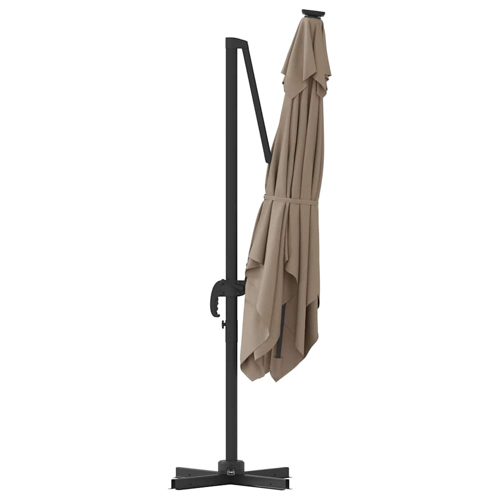 Roma Parasol Taupe 286 x 284 x 265 cm Aluminium and Polyester