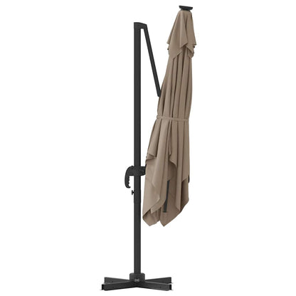 Roma Parasol Taupe 286 x 284 x 265 cm Aluminium and Polyester