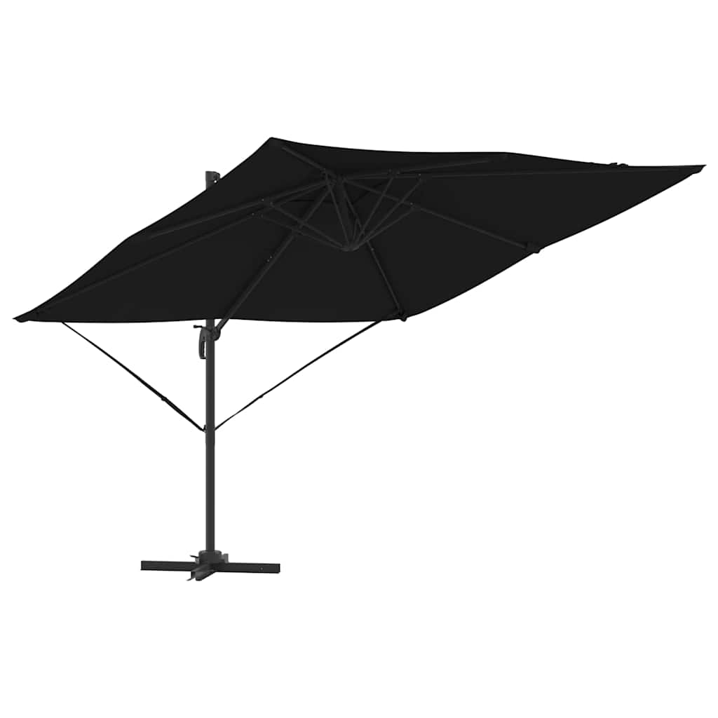 Roma Parasol Black 286 x 284 x 265 cm Aluminium and Polyester