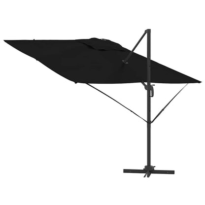 Roma Parasol Black 286 x 284 x 265 cm Aluminium and Polyester