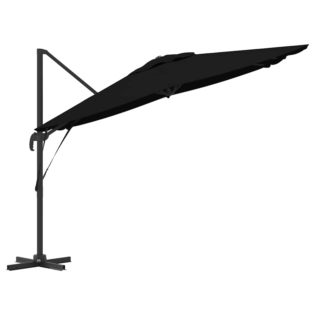 Roma Parasol Black 286 x 284 x 265 cm Aluminium and Polyester