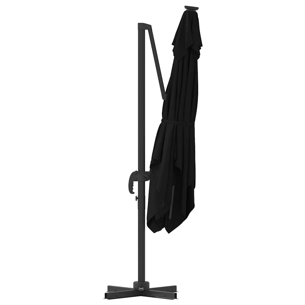 Roma Parasol Black 286 x 284 x 265 cm Aluminium and Polyester