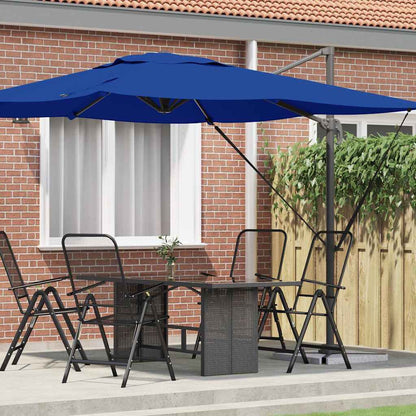 Roma Parasol Blue 286 x 284 x 265 cm Aluminium and Polyester