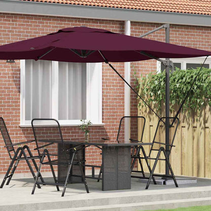 Roma Parasol Red 286 x 284 x 265 cm Aluminium and Polyester