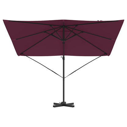 Roma Parasol Red 286 x 284 x 265 cm Aluminium and Polyester