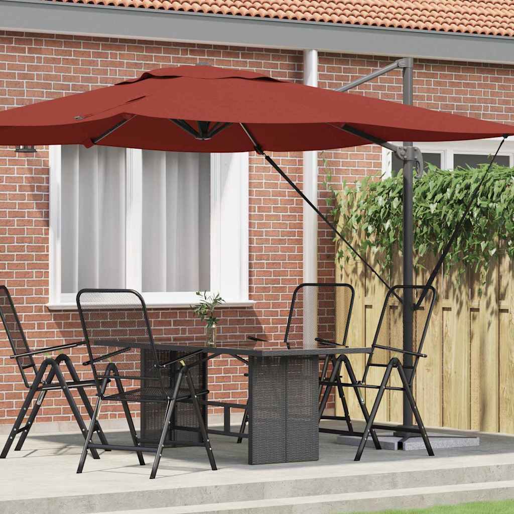 Roma Parasol Red 286 x 284 x 265 cm Aluminium and Polyester