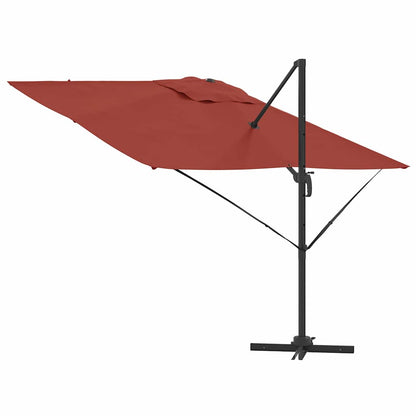Roma Parasol Red 286 x 284 x 265 cm Aluminium and Polyester