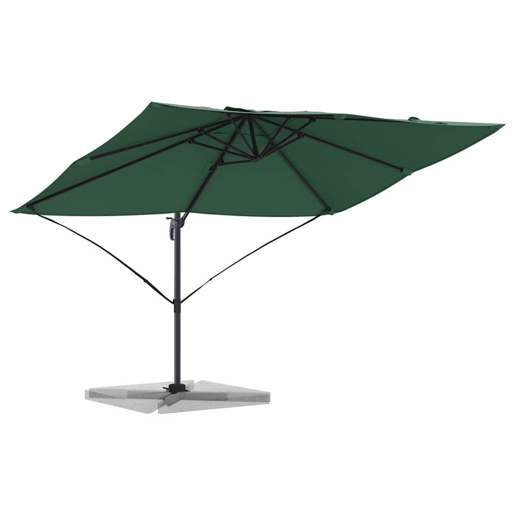 Umbrella Green 351 x 250 x 260 cm Polyester and Aluminium