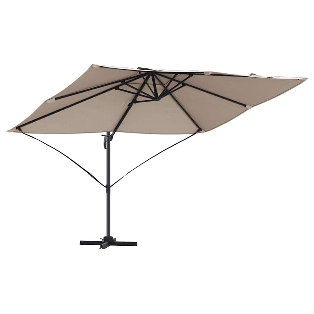 Umbrella Taupe 351 x 250 x 260 cm Polyester and Aluminium