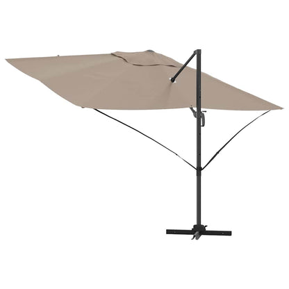 Umbrella Taupe 351 x 250 x 260 cm Polyester and Aluminium