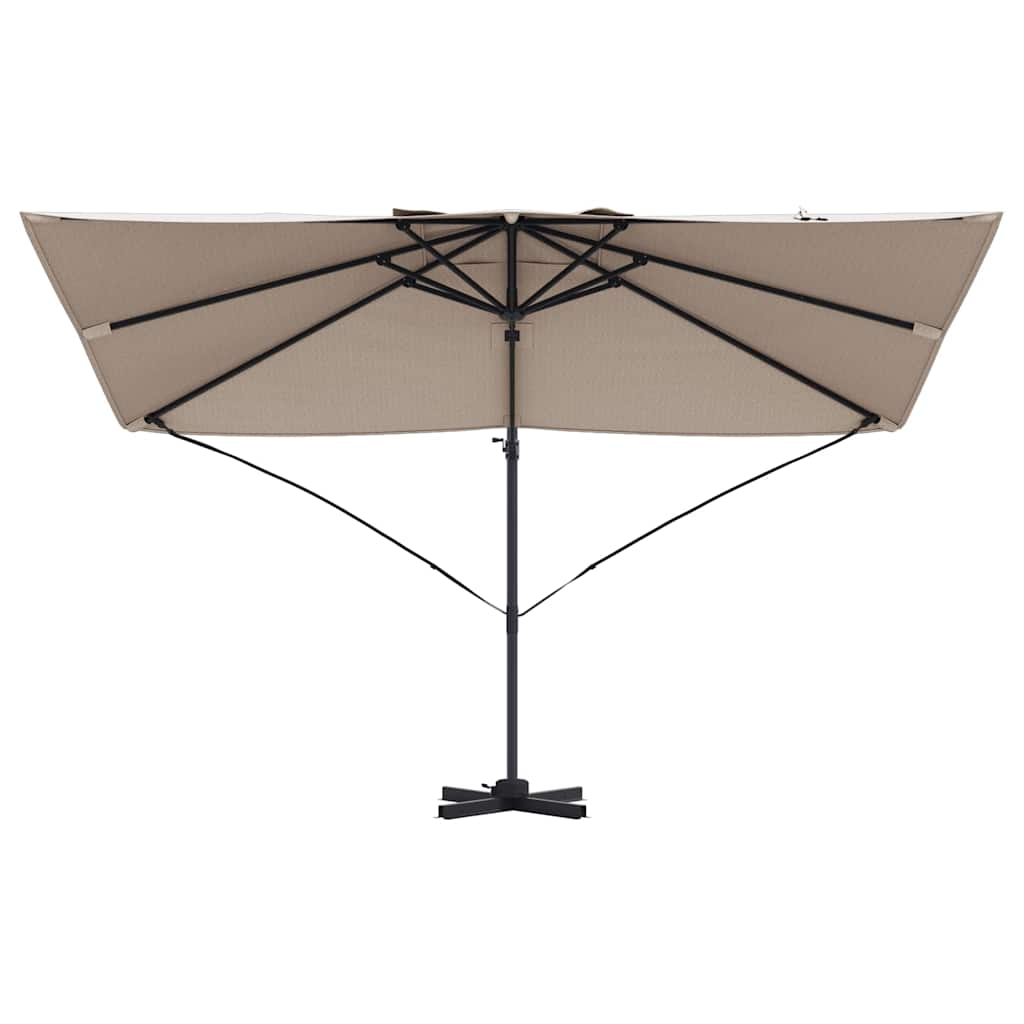 Umbrella Taupe 351 x 250 x 260 cm Polyester and Aluminium