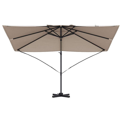 Umbrella Taupe 351 x 250 x 260 cm Polyester and Aluminium