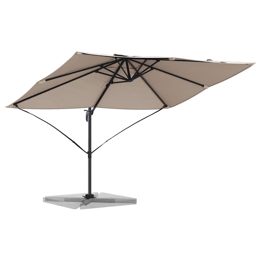 Umbrella Taupe 351 x 250 x 260 cm Polyester and Aluminium