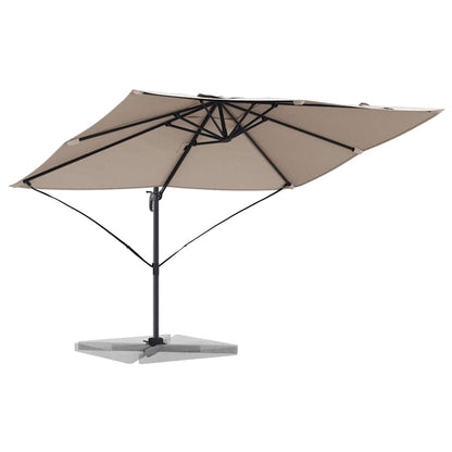 Umbrella Taupe 351 x 250 x 260 cm Polyester and Aluminium
