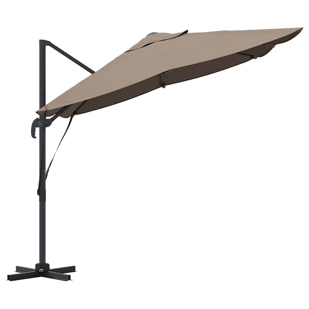 Umbrella Taupe 351 x 250 x 260 cm Polyester and Aluminium