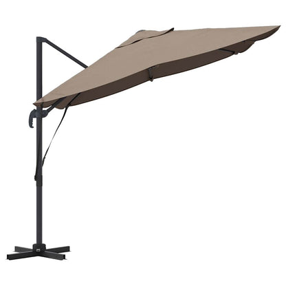 Umbrella Taupe 351 x 250 x 260 cm Polyester and Aluminium