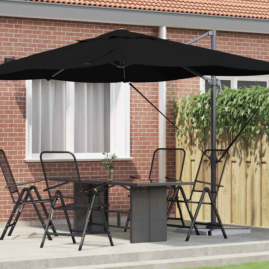 Umbrella Black 351 x 250 x 260 cm Polyester and Aluminium