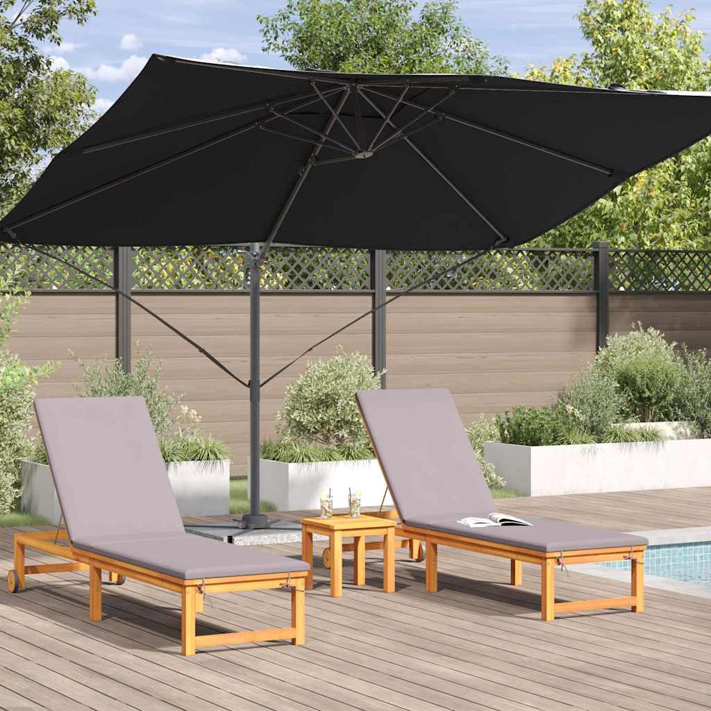 Umbrella Black 351 x 250 x 260 cm Polyester and Aluminium