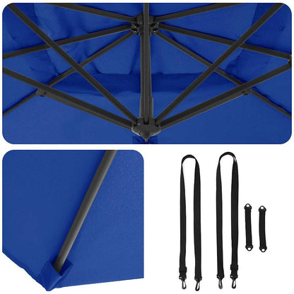 Umbrella Azurblau 351 x 250 x 260 cm Polyester and Aluminium