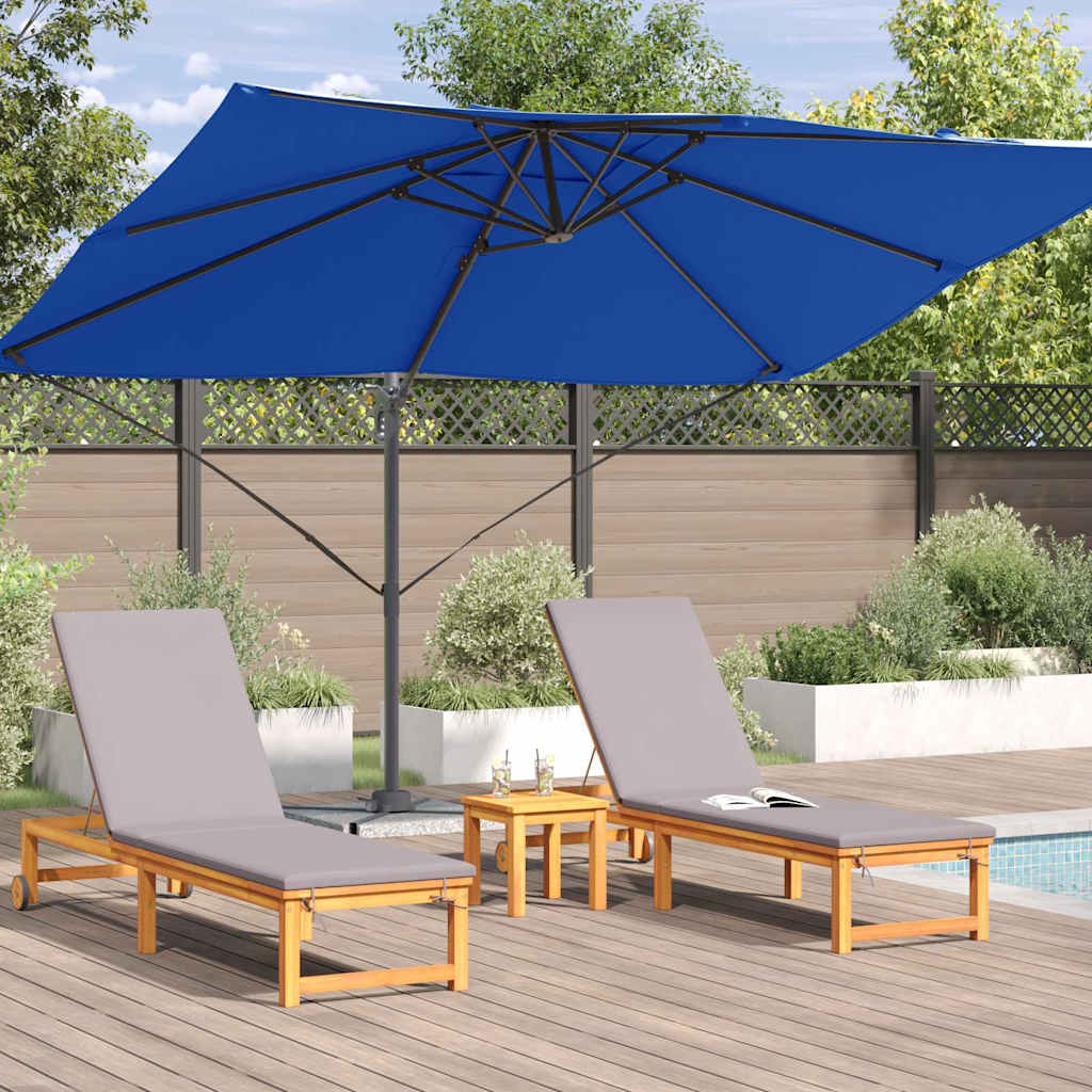 Umbrella Azurblau 351 x 250 x 260 cm Polyester and Aluminium