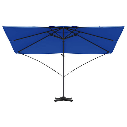 Umbrella Azurblau 351 x 250 x 260 cm Polyester and Aluminium
