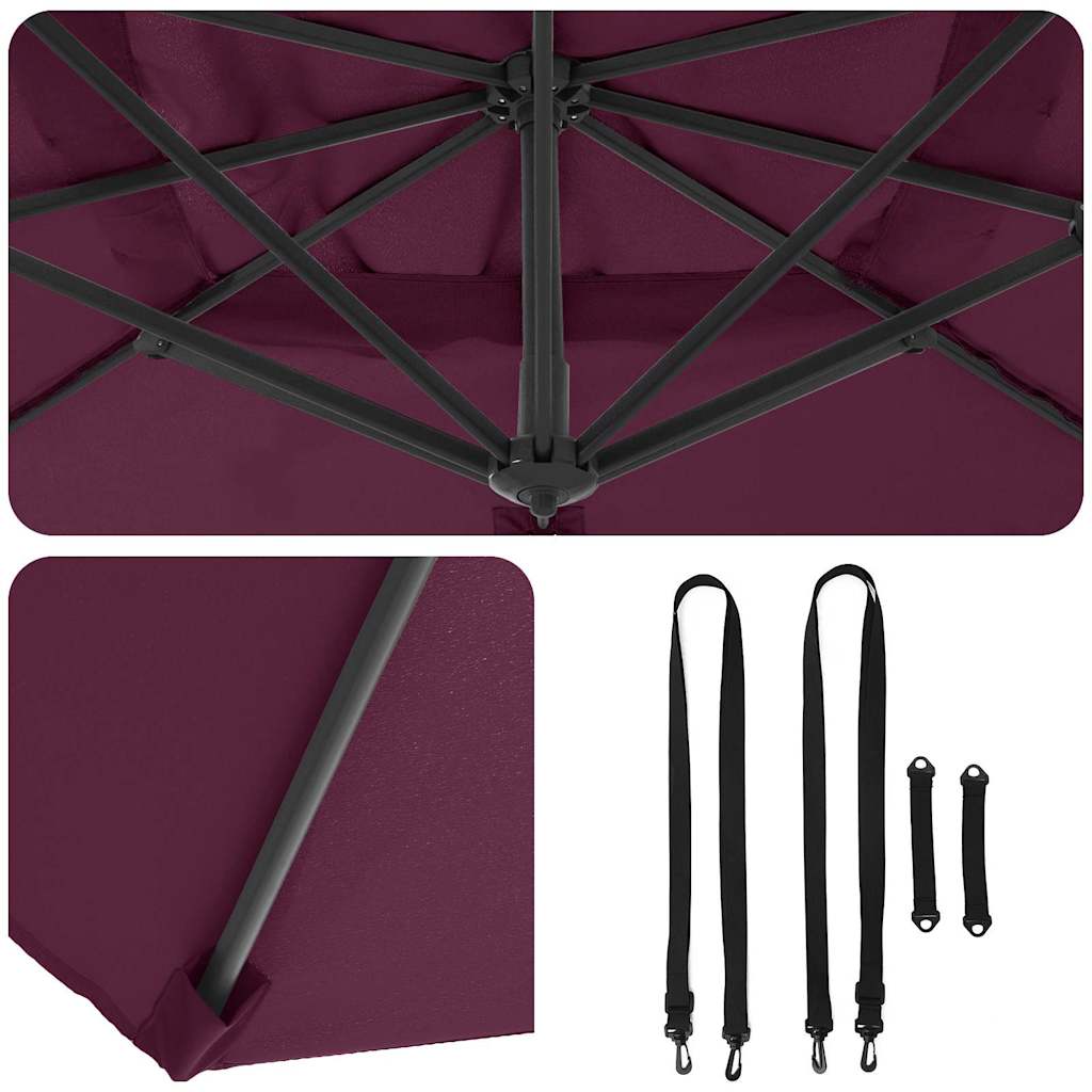 Umbrella Bordeaux Red 351 x 250 x 260 cm