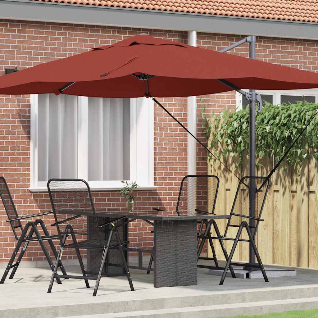Umbrella Terracotta 351 x 250 x 260 cm Polyester and Aluminium