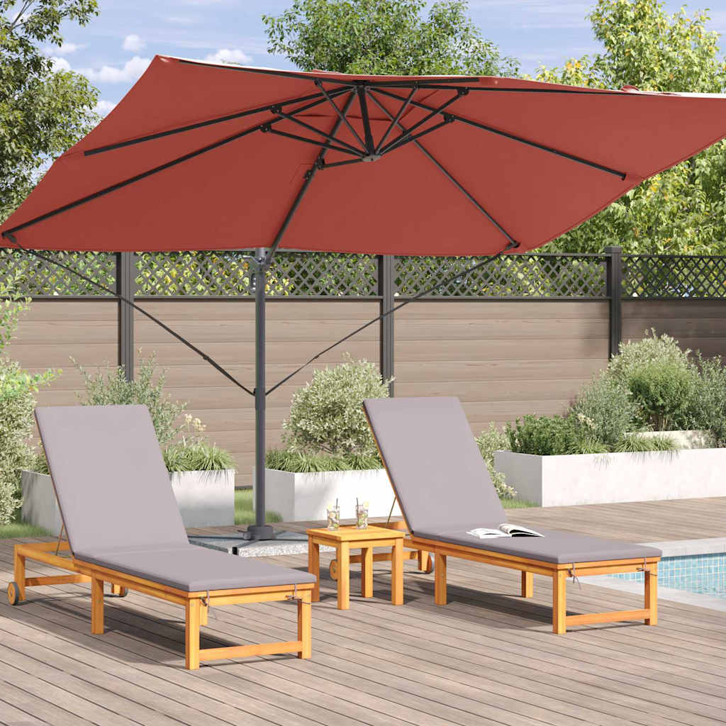 Umbrella Terracotta 351 x 250 x 260 cm Polyester and Aluminium