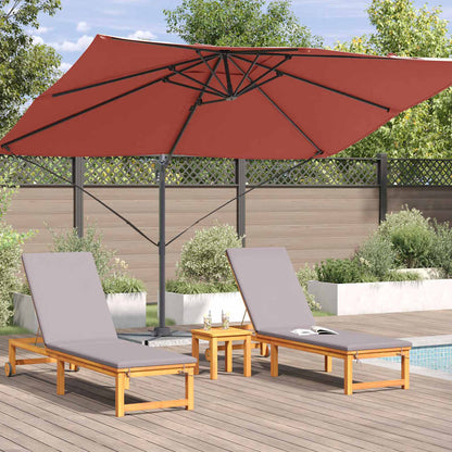 Umbrella Terracotta 351 x 250 x 260 cm Polyester and Aluminium