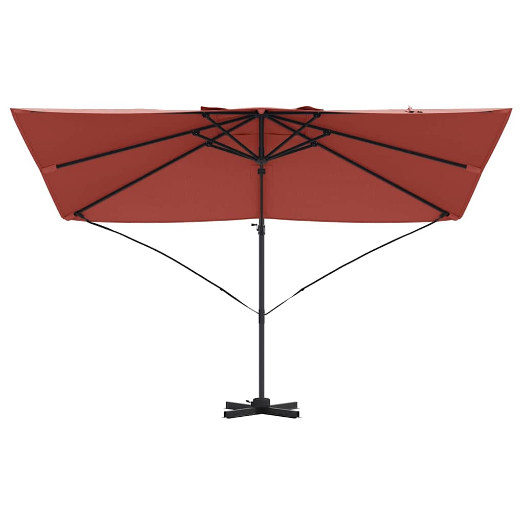 Umbrella Terracotta 351 x 250 x 260 cm Polyester and Aluminium