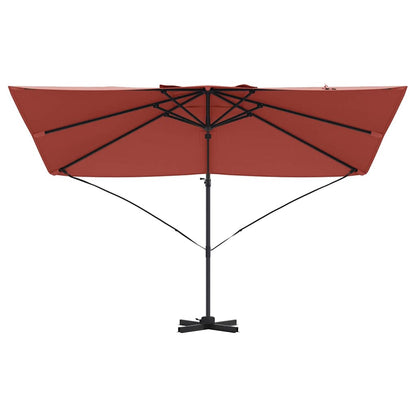 Umbrella Terracotta 351 x 250 x 260 cm Polyester and Aluminium