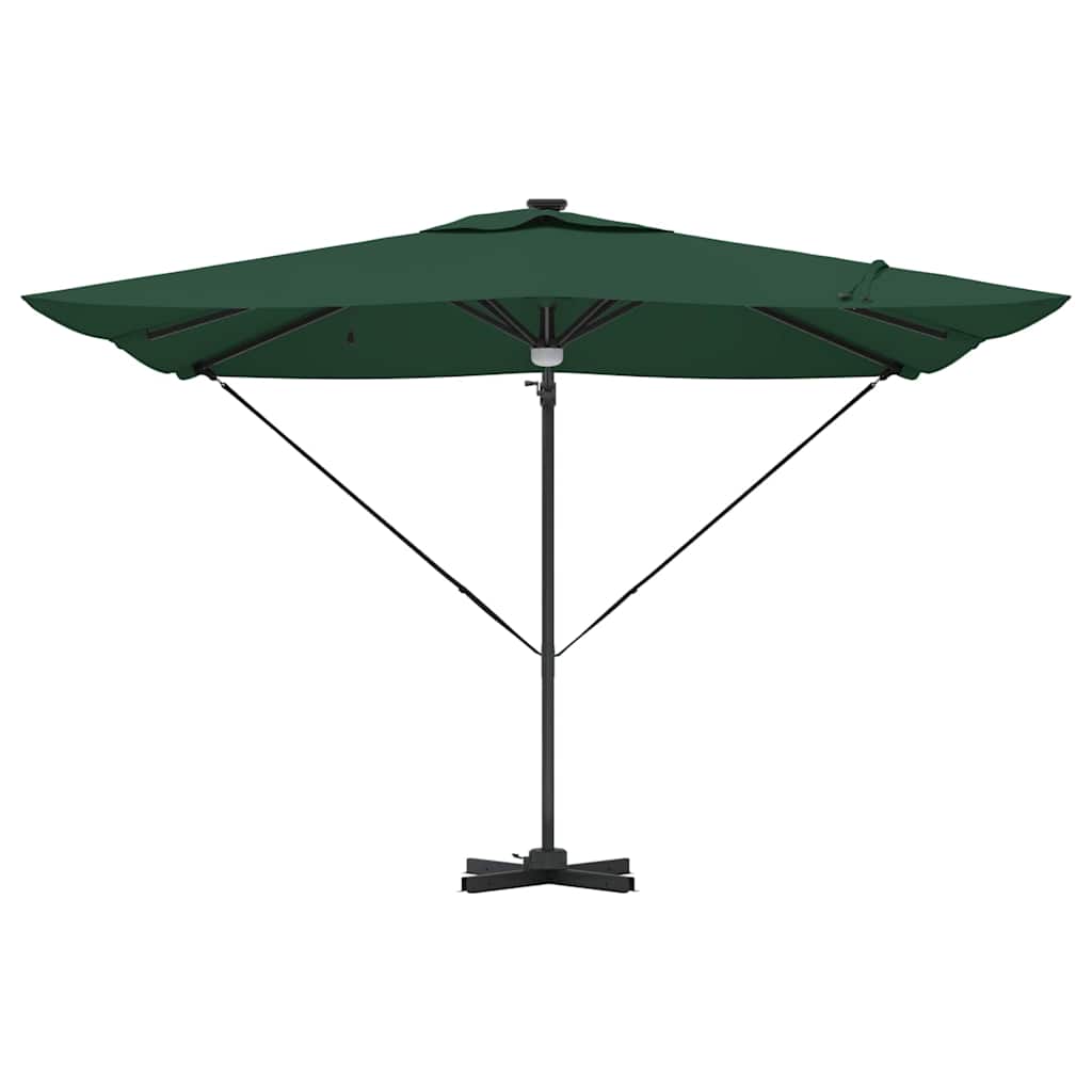Roma Parasol Green 286 x 284 x 270 cm Aluminium and Polyester