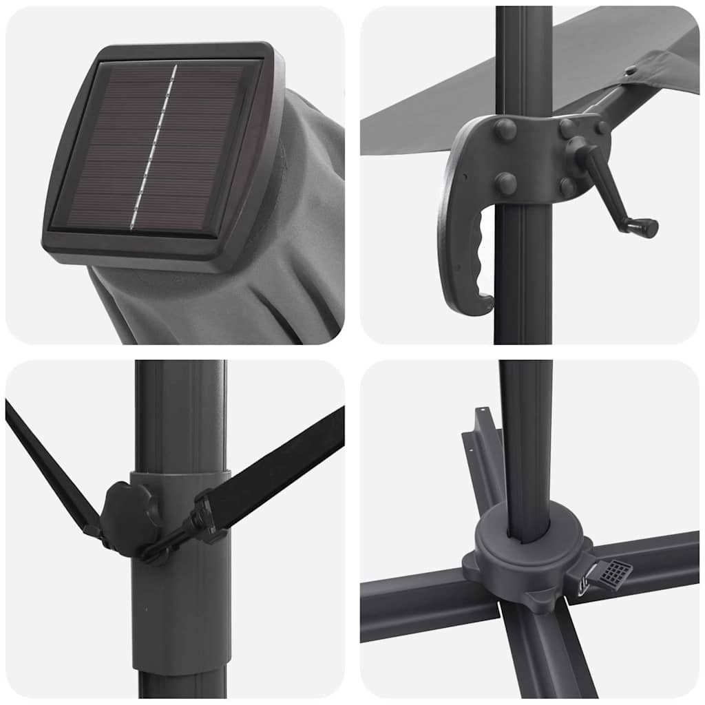 Roma Parasol Anthracite 286 x 284 x 270 cm