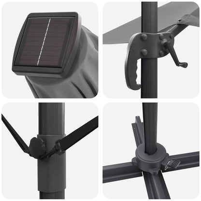 Roma Parasol Anthracite 286 x 284 x 270 cm