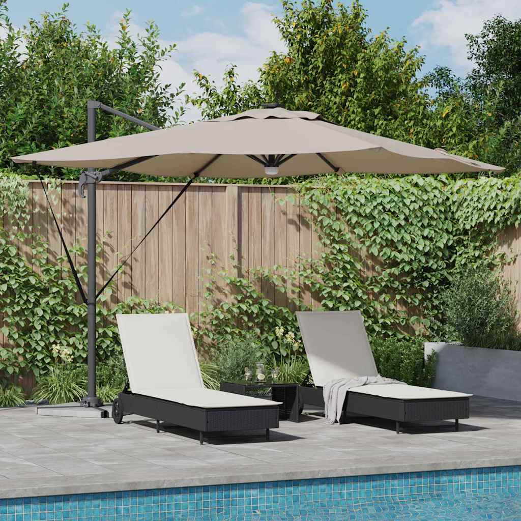 Roma Parasol Taupe 286 x 284 x 270 cm Aluminium and Polyester