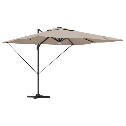 Roma Parasol Taupe 286 x 284 x 270 cm Aluminium and Polyester