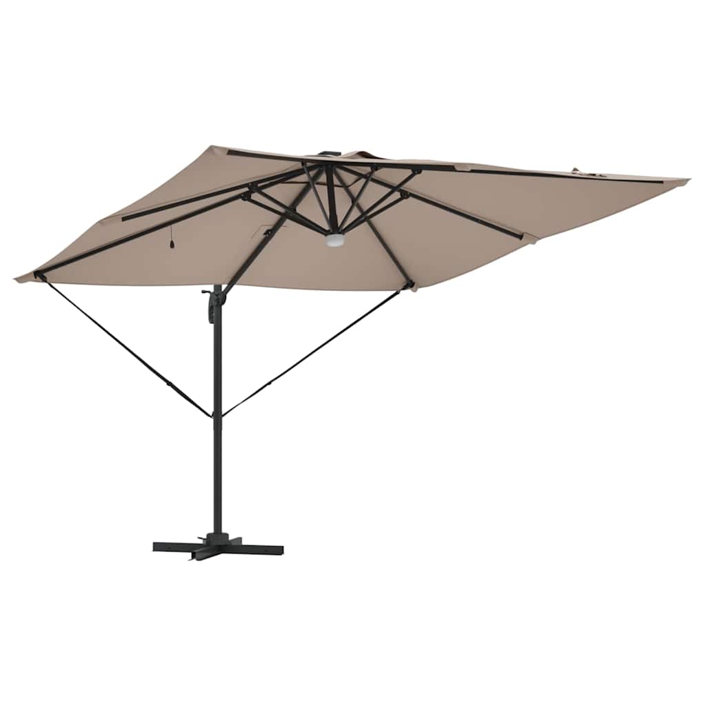 Roma Parasol Taupe 286 x 284 x 270 cm Aluminium and Polyester