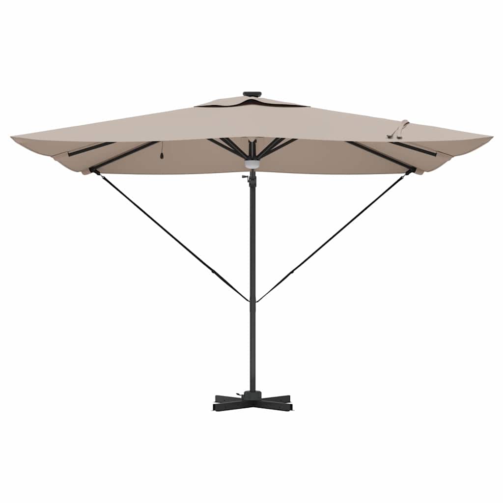 Roma Parasol Taupe 286 x 284 x 270 cm Aluminium and Polyester