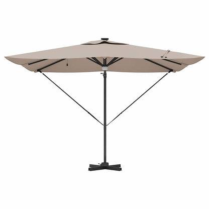 Roma Parasol Taupe 286 x 284 x 270 cm Aluminium and Polyester