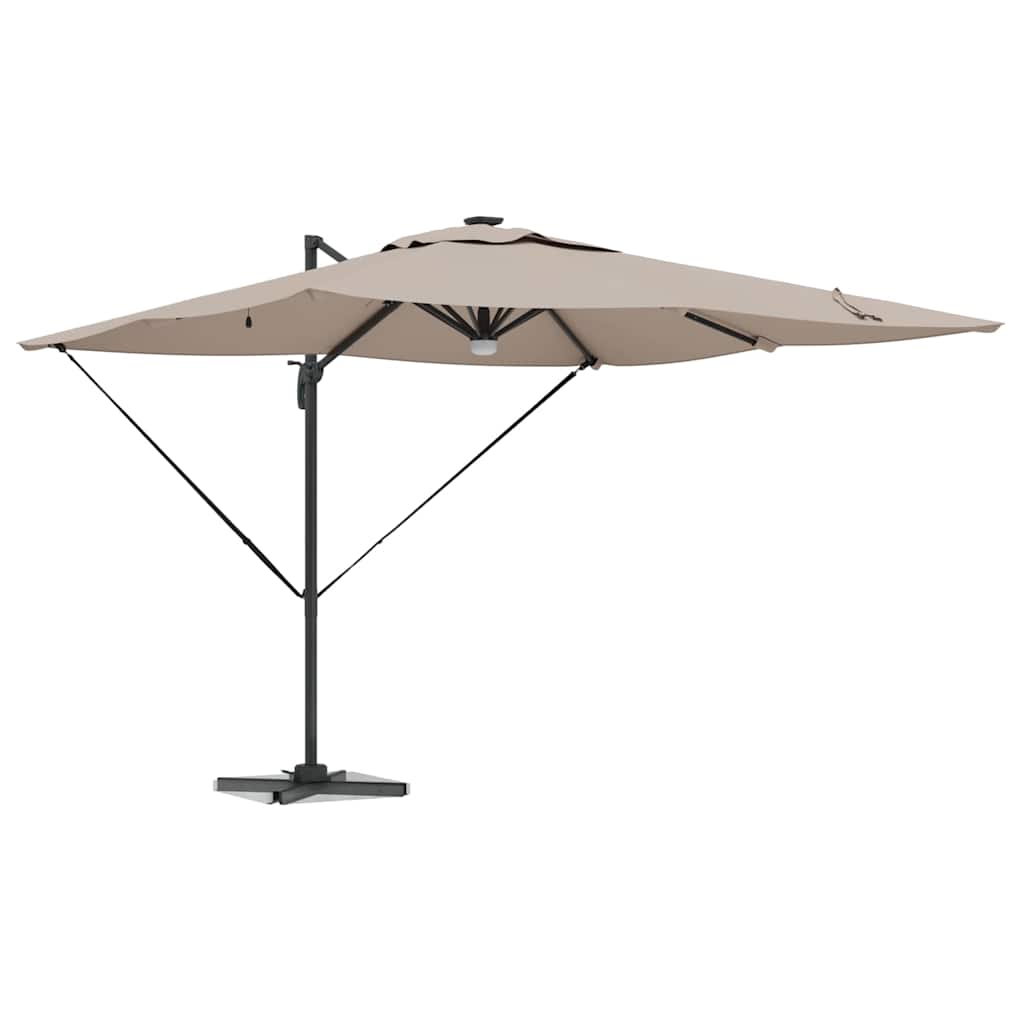 Roma Parasol Taupe 286 x 284 x 270 cm Aluminium and Polyester