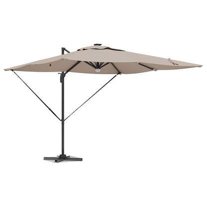 Roma Parasol Taupe 286 x 284 x 270 cm Aluminium and Polyester