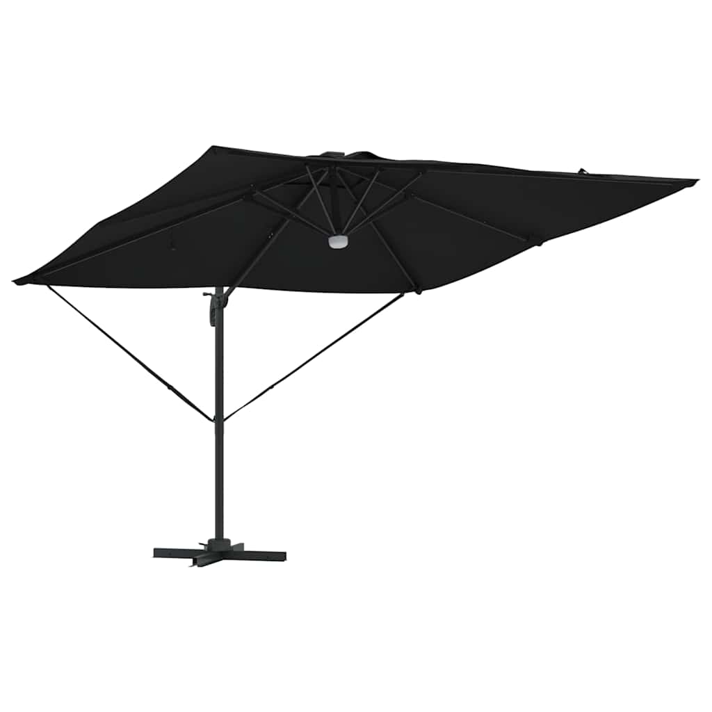 Roma Parasol Black 286 x 284 x 270 cm Aluminium and Polyester
