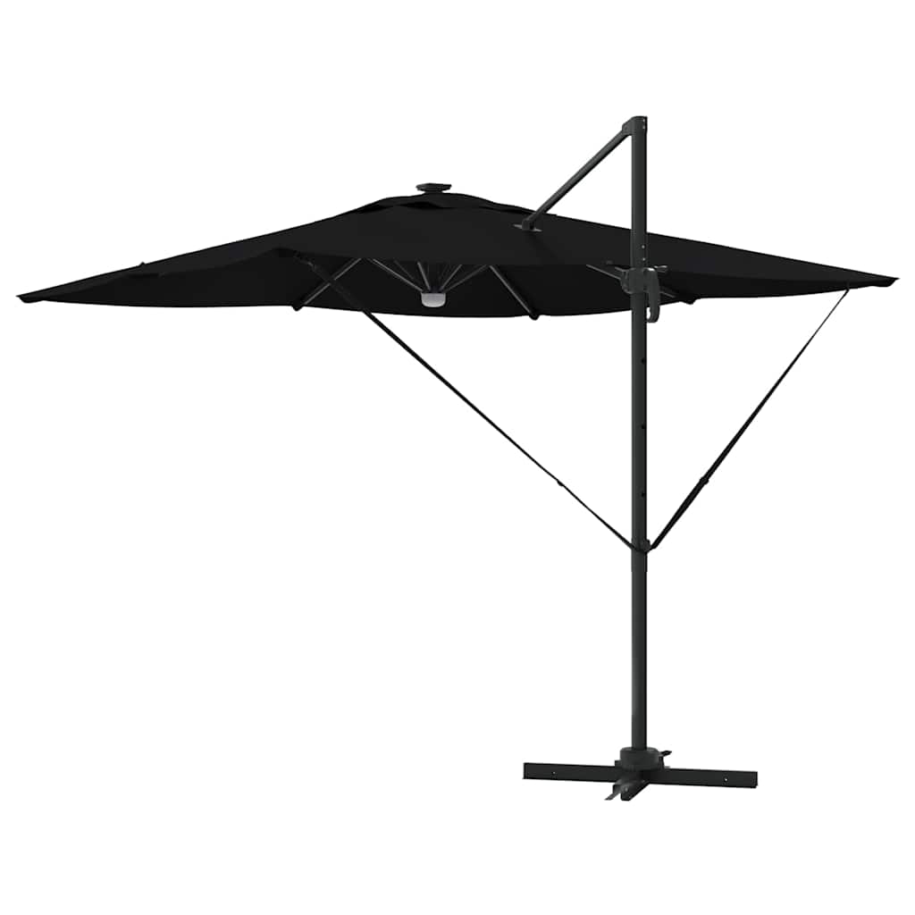 Roma Parasol Black 286 x 284 x 270 cm Aluminium and Polyester