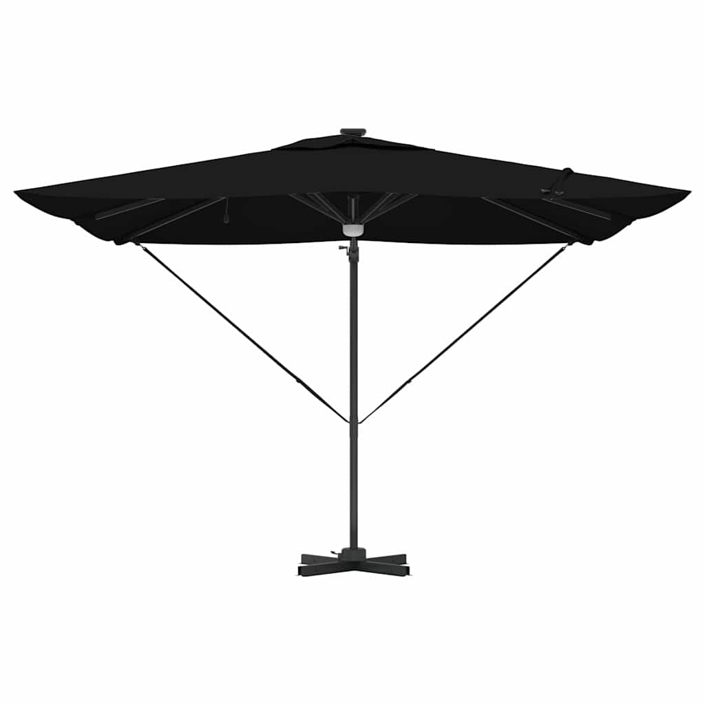 Roma Parasol Black 286 x 284 x 270 cm Aluminium and Polyester