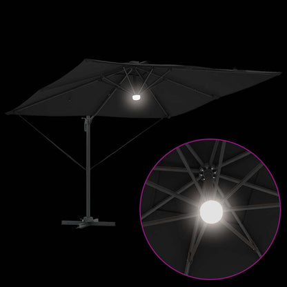 Roma Parasol Black 286 x 284 x 270 cm Aluminium and Polyester