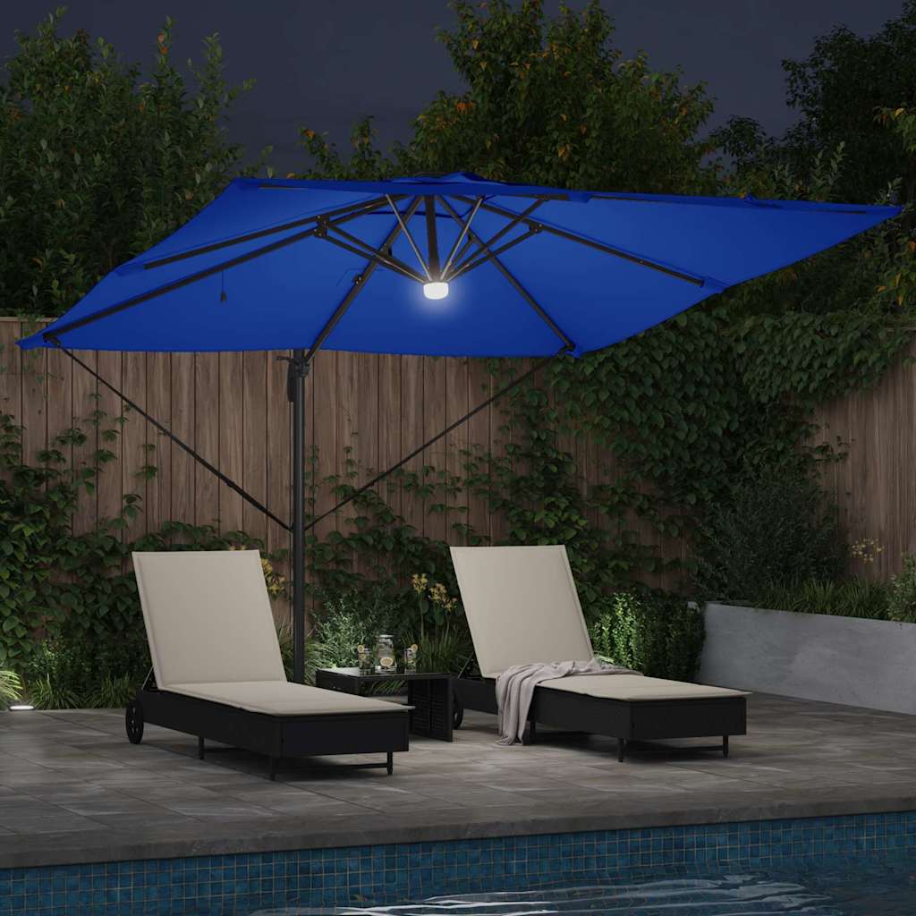 Roma Parasol Blue 286 x 284 x 270 cm Aluminium and Polyester