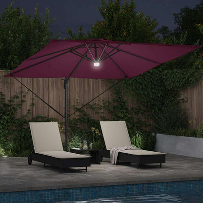 Roma Parasol Red 286 x 284 x 270 cm Aluminium and Polyester
