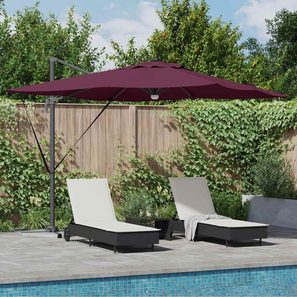 Roma Parasol Red 286 x 284 x 270 cm Aluminium and Polyester