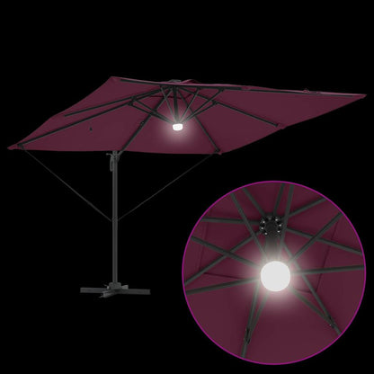 Roma Parasol Red 286 x 284 x 270 cm Aluminium and Polyester
